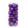 Decoraciones de Bolas de Navidad 3/4cm10cm Set de 24 Barriles Redondos Bolas Doradas Brillantes Mate con Polvo de Oro Bolas de Plástico Electroplateadas Pintadas con Terciopelo