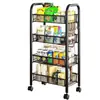 Estantería de Piso para Cocina, Estante Multicapa Móvil para Artículos Domésticos, Estante para Almacenamiento de Verduras, Estante para Horno, Estante de Almacenamiento con Ruedas