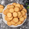 Biscoitos Redondos Pequenos Japoneses 100g Embalados Sal Marinho Biscoitos Redondos Pequenos Leite em Pó Sabor Salgado Lanches Casuais de Celebridade da Internet