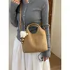Bolso Frosted Retro de Moda para Mujer 2026 Otoño/Invierno Nuevo Bolso Cruzado Versátil Bolso de Mano de Alta Gama Bolso Cubo