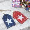 Producto Nuevo Transfronterizo Decoraciones del Partido Independiente Americano Bandera de Cinco Estrellas Letras Día de la Independencia Colgantes Etiquetas de Regalo