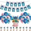 Set de Decoración para Fiesta de Cumpleaños Feliz con Temática de Fresa Banner de Cumpleaños Topper para Pastel Suministros en Espiral Lazo