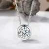 DZ091 pequena bolha diamante único 80 pontos diamante de simulação pingente diamante de simulação pedra cor D pingente redondo simples realista