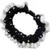 Goma para el pelo de encaje con lunares, estilo pequeño y fragante para coleta, banda elástica de alta elasticidad