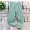 Leggings para Casa de Niños Doble Cara Afelpados Pantalones de Pijama Suaves Color Sólido Otoño e Invierno Cálidos Pantalones de Terciopelo