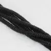 Fornecimento Direto da Fábrica 6*2mm resina preta espaçador arredondado junta DIY pulseira colar acessórios de joia atacado