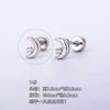 Aço titânio 316L cobre banhado a ouro micro-incrustado zircônio osso da orelha prego AB brincos coloridos cross-border piercing jóias brinco pino