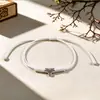 Pulsera Semiterminada Cuerda de Mano Tejida a Mano Nudo Diamante DIY Cuentas Oro Hebilla de Seguridad Año Animal Cuerda Roja en Stock