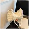 Bolso Nuevo para Niñas 2024 Texturizado Hombro Axila Portátil Casual para Mujer Bolso de Mano Bolsa Suave de Algodón Burbuja Flor