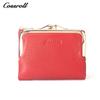 Cartera de Moda de Cuero Genuino con Múltiples Ranuras para Tarjetas, Cartera Corta de Piel de Vaca para Mujer, Cartera Pequeña de Moda para Llevar Cruzada, Monedero con Cremallera