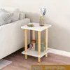 Mesa lateral e armário Sala de estar Uso doméstico Armário lateral de sofá Mesa quadrada Prateleira multicamadas Pequena mesa de centro retangular simples