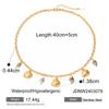 Pulsera explosiva transfronteriza europea y americana de verano con forma de océano, collar de concha de estrella de mar de acero inoxidable en oro de 18 quilates y joyería