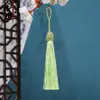 Tapa de tornillo larga, borla de seda de hielo, adorno colgante, caja de regalo, colgante de abanico, decoración colgante, accesorios para joyería DIY hechos a mano