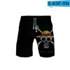 Venta directa de verano anime japonés pequeño mar alrededor de la tendencia de pantalones cortos de playa 3D para hombre