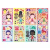 8 Pegatinas de Cambio de Rostro de Halloween Transfronterizas Holográficas Fiesta Navideña Collage DIY Láser Niños Pegatinas de Halloween