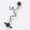 Pendientes de acero inoxidable 316L estilo punk transfronterizo nuevo, puente de oreja, pintura en aerosol degradado blanco y negro, puente de oreja, venta al por mayor