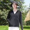 Roupa de Proteção Solar Refrescante para Mulheres, Jaqueta Solta ao Ar Livre com Proteção UV de Seda Gelada, Roupa de Proteção Solar de Verão para Homens, Jaqueta de Pele Respirável