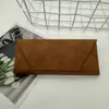 Estuche para Gafas con Patrón de Piel de Oveja, Color Sólido, Portátil, Cuero Simple, Anticompresión, Vintage, Estuche para Gafas de Miopía, Estuche para Gafas de Sol, Estampado para Hombre