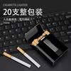 DH9009 Pacote com 20 estojos para isqueiros magnéticos masculinos, estojos para cigarros de metal personalizados, resistentes à compressão e à prova de umidade