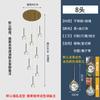 Lustre de Escada Lustre Longo Luz de Cristal Minimalista Moderna Villa de Luxo Duplex Vão de Escada Giratório Vazado Iluminação de Loft