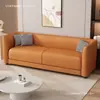 Em estoque: Sofá de couro em formato de pata de gato, simples e estiloso, adequado para salões de beleza, acomoda duas ou três pessoas, fácil de mover e ideal para apartamentos pequenos ou imóveis alugados.