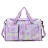 Bolsa de viaje portátil de gran capacidad para corta distancia, de un solo hombro, sencilla y versátil, para gimnasio, para uso en exteriores, con separación de artículos secos y húmedos.
