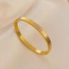 Pulsera sencilla de acero de titanio estilo coreano transfronterizo para mujer, diseño de nicho de lujo ligero, raya de diamante, pulsera elegante combinable, joyería