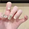 Serie de Color Maillard Otoño e Invierno del Fabricante Uñas Cortas Portátiles, Sensación de Alta Gama, 30 Piezas de Uñas Postizas, Parches de Uñas Personalizados
