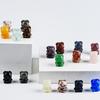Cristal Natural Transfronteiriço Urso Morango Escultura Pedra de Cristal Minério Amostra Europeia e Americana Decoração de Casa Festivais Enfeites