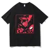 Camiseta Estampada Hazbin Hotels Alastor Verão Feminina Y2K