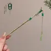 Horquilla de Aleación con Estilo Antiguo para Mujer, Horquilla de Alta Gama Estilo Chino Nuevo, Horquilla Versátil con Borla, Accesorio para el Cabello Retro para Moño en la Parte Posterior de la Cabeza