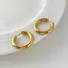 Brincos de Aço Inoxidável Estilo Celebridade da Internet Europeu e Americano Igual 2022 Estilo Ins Simples Novos Brincos de Ouro 18K Brincos para Mulheres Frescos