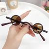 Gafas de Sol Retro Hip-Hop, Montura Pequeña, Redondas Douyin, Fotografía Callejera de Celebridades de Internet, Gafas Mini, Divertidas de Moda para Hombres y Mujeres