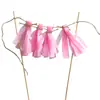 Decoración de Pastel para Fiesta Estilo Ins Papel de Color Borla Enchufe Boda Fiesta Postre Decoración Bandera Día de la Madre