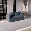 Sofá de Cuero Lavable de Lujo Ligero Nórdico para Rasguños de Gato Ropa Tienda Modelo de Celebridad de Internet para Tres o Cuatro Personas Apartamento Pequeño Alquiler Dormitorio