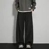 Pantalones deportivos holgados de pierna ancha de estilo americano, de marca moderna, grises inclinados, resistentes, de pierna recta y caída suave, para hombre y mujer, casual deportivo para otoño.