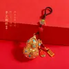 Pingente Chaveiro de Metal de Alta Qualidade, Cabacinha Oca, Estilo Chinês Cinnabar, Ornamento Fofo