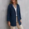 Chamarra camisa protectora del sol con cordón transfronteriza europea y americana, estilo workwear minimalista, con capucha, de longitud media, holgada y extragrande para mujer
