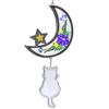 Nuevo colgante de flor seca de aleación galvanizada con forma de luna, estrella y gato, de cristal, para ventana, regalo al por mayor transfronterizo