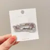 Celebridade da internet simples placa de acetato BB clipe para meninas franja lateral clipe lateral florido cor de casco de tartaruga oco gota d'água grampo de cabelo