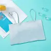 Nova Camisola Tubo de Seda Gelada com Costas Bonitas, Anti-Exposição, Faz Seios Pequenos Parecerem Menores, Sutiã Base Envolvente para Mulheres, Estilo Coreano Sutiã para Meninas