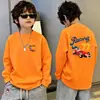 Camiseta de manga comprida para meninos, nova coleção infantil primavera 2026, camiseta básica 100% algodão, top estiloso de gola redonda para meninos, primavera e outono