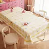 Toalha de Mesa Desenho Animado, Sem Lavagem, Impermeável, À Prova de Óleo, Resistente ao Calor, Estilo Dopamina Creme, Toalha de Mesa Retangular, Protetor de Mesa, Chá