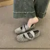 2026 Zapatos Mary Jane Cuadrados Retro Coreanos de Lunares para Aumentar la Altura Bailarinas Planas Zapatos Coreanos para Mujer de Principios de Otoño