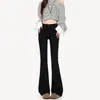 Jeans Micro-Flare de Cintura Alta Estilo Harajuku para Mulheres, Jeans Bootcut Fashion Slim-Fit Novo para Primavera e Outono