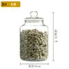 Frasco de Vidrio para Almacenamiento, Frasco para Alimentos, Frasco Sellado para Almacenamiento de Té, Contenedor para Arroz, Frasco para Almacenamiento de Harina, Botella de Vidrio, Resistente a la Humedad, Material de Alto Blanco
