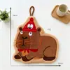 Toalha de mão Kapito fofa de desenho animado, absorvente e de secagem rápida, toalha de mão para cozinha, toalha de pendurar de desenho animado para banheiro infantil