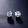 Aretes Simulados de Diamante Moissanita para Mujer, Forma de Corazón, Plata de Ley S925, Aretes de Circonita Simples y Elegantes, Venta Directa al por Mayor de Fábrica, Incrustados de Diamante