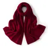 Bufanda nueva de cachemir para otoño e invierno para mujer, color liso, versátil, casual, cálida, protectora del cuello, bufanda tejida, adecuada para ciclismo