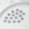 Fuerte Retención de Color Relleno de Oro de 14K Estrella Trébol de Cuatro Hojas Forma de Flor Cuentas Espaciadoras con Agujero Pasante Pulsera Hecha a Mano DIY Collar con Material de Cuentas